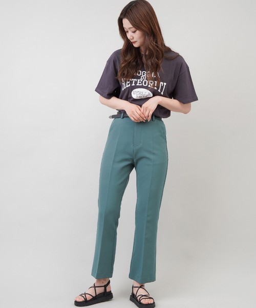 SPINNS（スピンズ）の「カレッジロゴプリントTシャツ（Tシャツ/カットソー・レディース・オフホワイト/ブルー/グリーン/スミクロ・ONESIZE）」の21枚目の写真