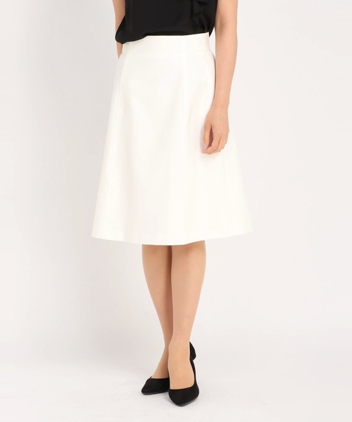 UNIVERVAL MUSE（ユニバーバル ミューズ）の「コットンダブルクロス　スカート（スカート・レディース・ダークオレンジ/ネイビー/オフホワイト・2）」の2枚目の写真