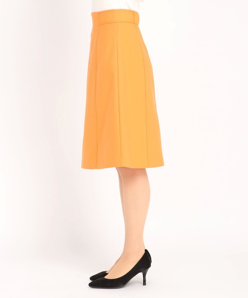 UNIVERVAL MUSE（ユニバーバル ミューズ）の「コットンダブルクロス　スカート（スカート・レディース・ダークオレンジ/ネイビー/オフホワイト・2）」の6枚目の写真