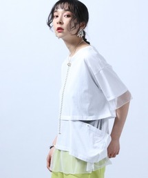 HARE | リバーシブルチュールスリットＴ(HARE)(Tシャツ/カットソー)