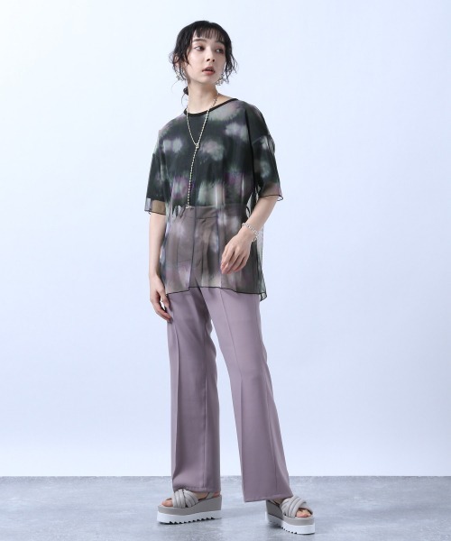 HARE（ハレ）の「リバーシブルチュールスリットＴ(HARE)（Tシャツ/カットソー・レディース・ホワイト/ブラック/グレー/ベージュ・FREE）」の10枚目の写真