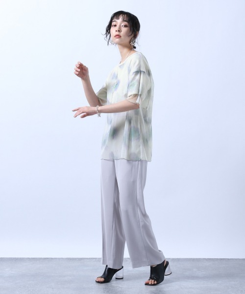 HARE（ハレ）の「リバーシブルチュールスリットＴ(HARE)（Tシャツ/カットソー・レディース・ホワイト/ブラック/グレー/ベージュ・FREE）」の18枚目の写真