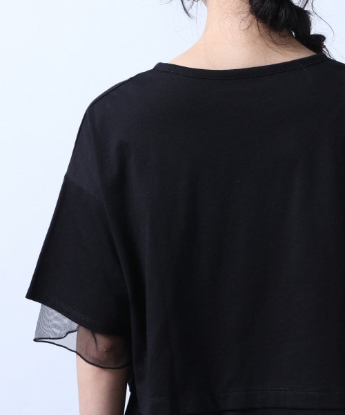 HARE（ハレ）の「リバーシブルチュールスリットＴ(HARE)（Tシャツ/カットソー・レディース・ホワイト/ブラック/グレー/ベージュ・FREE）」の8枚目の写真