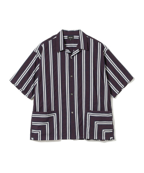 BEAMS（ビームス）の「BEAMS / ストライプ オープン カラーシャツ（シャツ/ブラウス・メンズ・パープル/グレー・SMALL/MEDIUM/LARGE）」の10枚目の写真