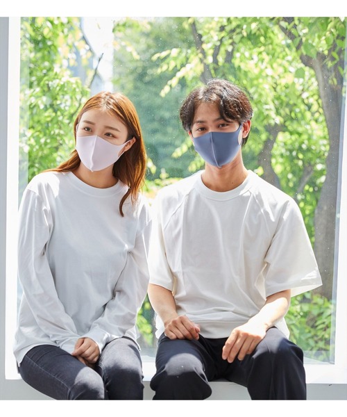 cross marche（クロスマルシェ）の「【PASTEL MASK /パステルマスク】接触冷感 ひんやり COOL 3枚セット UV対策 花粉 布マスク　洗える　立体マスク　三層構造　ストレッチ　レディース　子供用～大きいサイズ　抗菌防臭（マスク・レディース・サックスブルー/チャコールグレー/ネイビー/ピンク系その他/ローズ/グレー/ブラック/ブラック系その他/ベージュ/ピンク/ブルー/ホワイト/ブルー系その他・M/S/SS/L）」の22枚目の写真