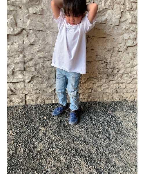 mou(モウ)の「mouオリジナル ロゴTシャツ【キッズ用】(Tシャツ/カットソー・キッズ・ホワイト・130cm/140cm/150cm/160cm)」の6枚目の写真