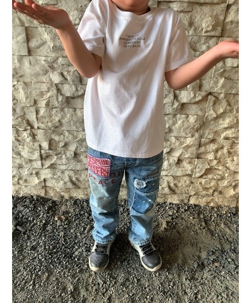 mou(モウ)の「mouオリジナル ロゴTシャツ【キッズ用】(Tシャツ/カットソー・キッズ・ホワイト・130cm/140cm/150cm/160cm)」の8枚目の写真