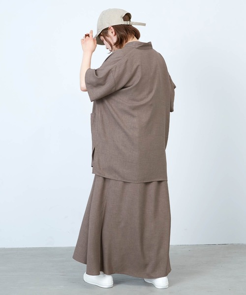 美品　ohh!nisica　リネン　チャイナジャケット　シャツジャケット nisica (ニシカ) ohh!nisica チャイナJKT