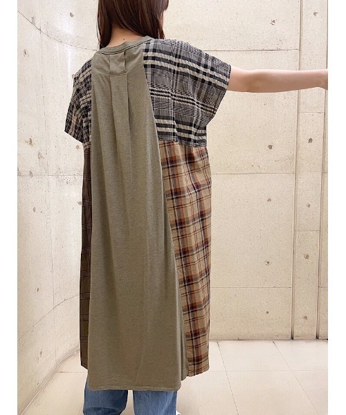 ワンピースチェックドッキングジャージィー ワンピース ワンピース Zucca ズッカ のファッション