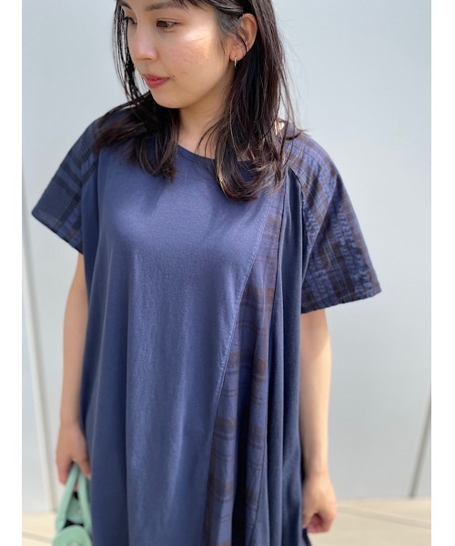 ワンピースチェックドッキングジャージィー ワンピース ワンピース Zucca ズッカ のファッション