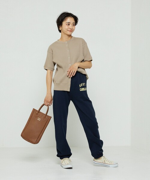 FREAK'S STORE（フリークスストア）の「カレッジスウェットパンツ（スウェットパンツ・レディース・オフホワイト/グリーン/ネイビー・ﾌﾘ-）」の7枚目の写真