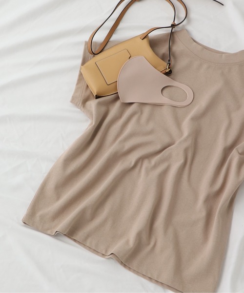 frames RAY CASSIN（フレームスレイカズン）の「【WEB限定】マスクSETフレンチスリーブモックネックTシャツ（マスク・レディース・オフホワイト/ブラック/ベージュ・FREE）」の18枚目の写真