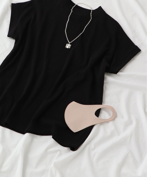 frames RAY CASSIN（フレームスレイカズン）の「【WEB限定】マスクSETフレンチスリーブモックネックTシャツ（マスク・レディース・オフホワイト/ブラック/ベージュ・FREE）」の16枚目の写真