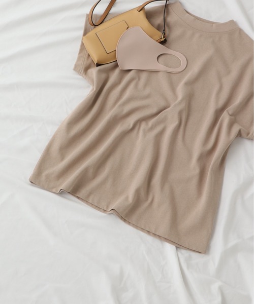 frames RAY CASSIN（フレームスレイカズン）の「【WEB限定】マスクSETフレンチスリーブモックネックTシャツ（マスク・レディース・オフホワイト/ブラック/ベージュ・FREE）」の17枚目の写真