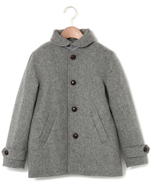 green label relaxing(グリーンレーベルリラクシング)の「【JUNIOR】メルトンラウンドカラーブルゾン(ブルゾン・キッズ・グレー/ネイビー・155/145)」の2枚目の写真