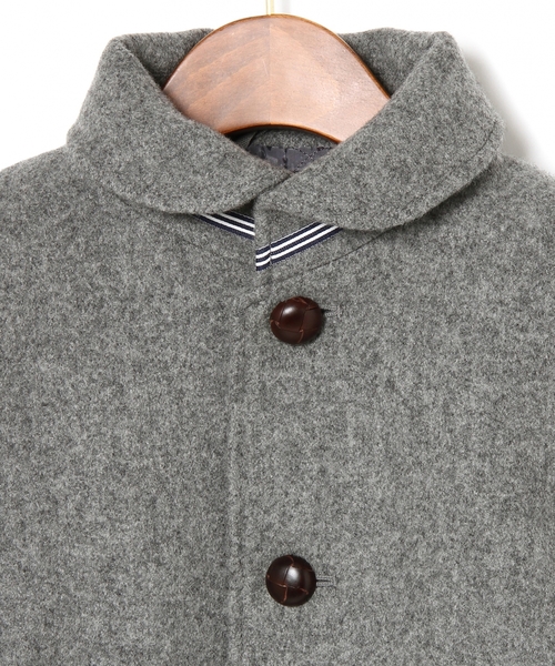 green label relaxing(グリーンレーベルリラクシング)の「【JUNIOR】メルトンラウンドカラーブルゾン(ブルゾン・キッズ・グレー/ネイビー・155/145)」の8枚目の写真