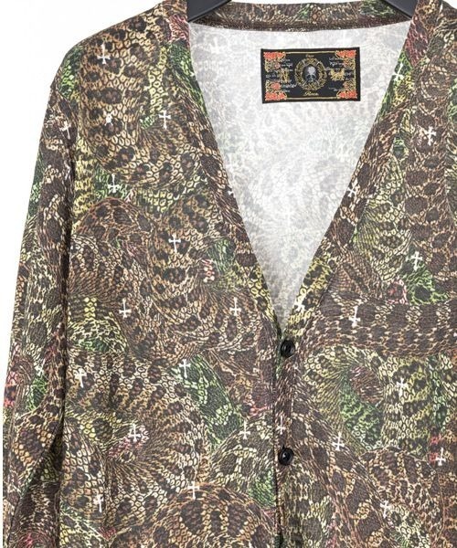 ROEN（ロエン）の「Roen/ロエン/SnakeCamo LongCardigan(スネークカモロングカーディガン)（カーディガン/ボレロ・メンズ・ブラック/その他・MEDIUM/LARGE）」の4枚目の写真