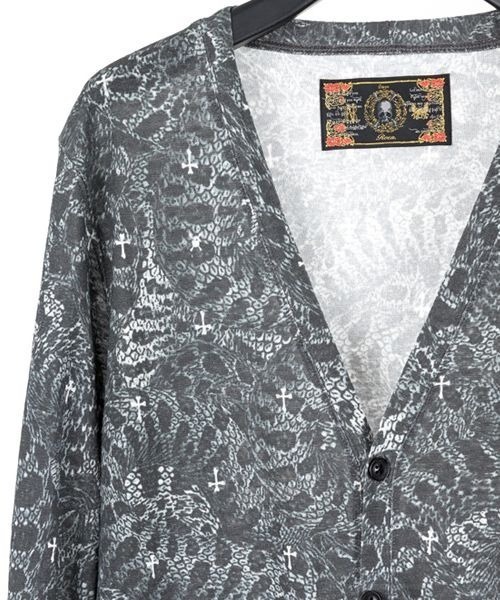 ROEN（ロエン）の「Roen/ロエン/SnakeCamo LongCardigan(スネークカモロングカーディガン)（カーディガン/ボレロ・メンズ・ブラック/その他・MEDIUM/LARGE）」の5枚目の写真