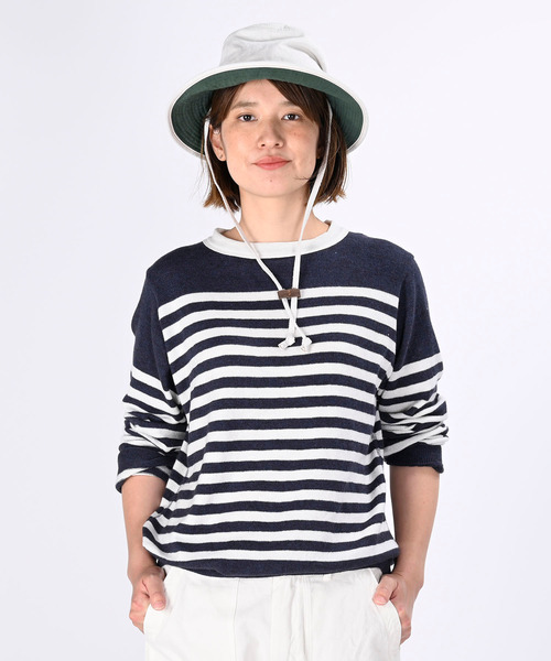 45R/45rpm ガーゼのバスクニットTシャツ 定価27500円 ニット ネイビー フォーティーファイブアールピーエム 5-0528M 261950 45rpm - 45R/45rpm ガーゼのバスクニットTシャツ 定価27500円