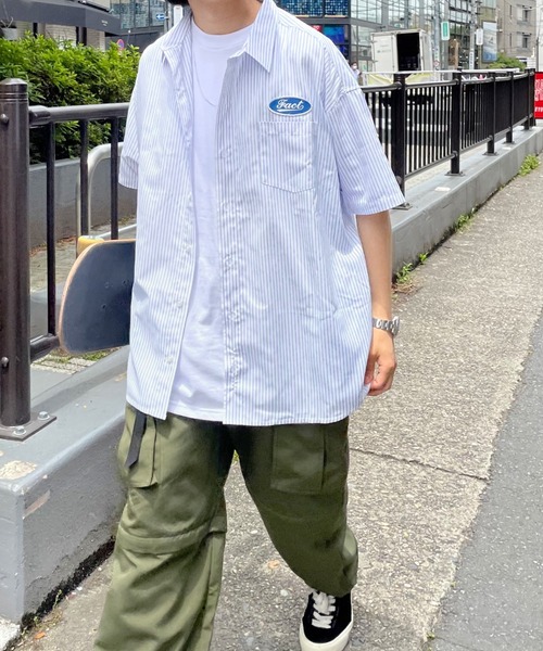 WHO'S WHO gallery(フーズフーギャラリー)の「COOPERワークシャツ(シャツ/ブラウス・メンズ・ホワイト/ネイビー/ブルー/ホワイト×ブルー/ネイビー×ホワイト・FREE)」の16枚目の写真