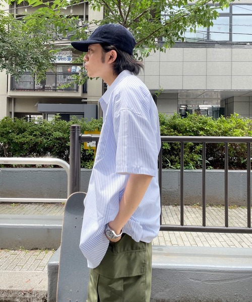 WHO'S WHO gallery(フーズフーギャラリー)の「COOPERワークシャツ(シャツ/ブラウス・メンズ・ホワイト/ネイビー/ブルー/ホワイト×ブルー/ネイビー×ホワイト・FREE)」の13枚目の写真