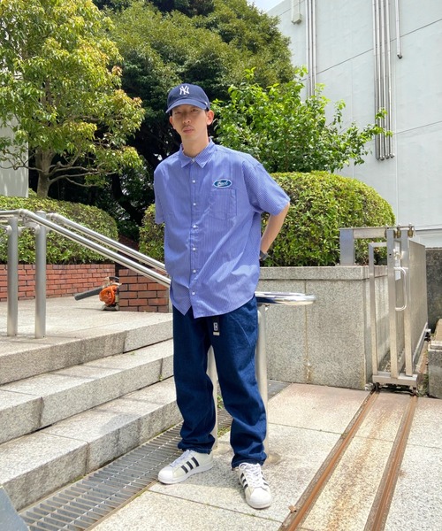 WHO'S WHO gallery(フーズフーギャラリー)の「COOPERワークシャツ(シャツ/ブラウス・メンズ・ホワイト/ネイビー/ブルー/ホワイト×ブルー/ネイビー×ホワイト・FREE)」の9枚目の写真