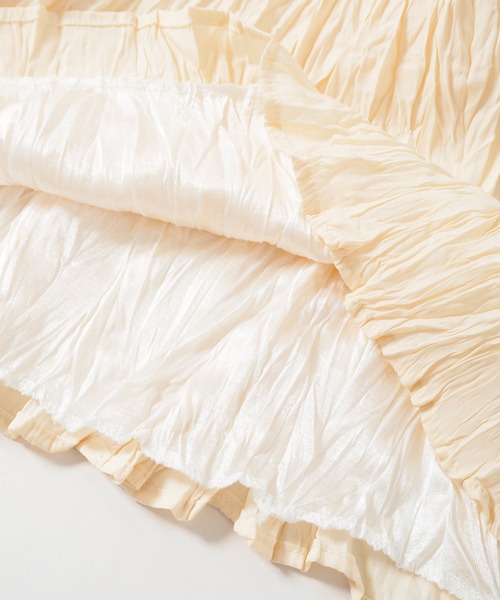 Crisp yours（クリスプユアーズ）の「【WEB限定】ワッシャープリーツティアードスカート（スカート・レディース・ブラック/アイボリー・FREE）」の18枚目の写真