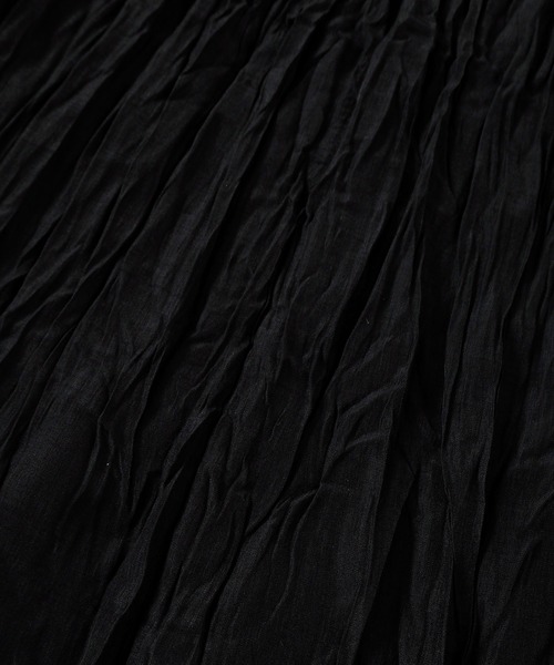 Crisp yours（クリスプユアーズ）の「【WEB限定】ワッシャープリーツティアードスカート（スカート・レディース・ブラック/アイボリー・FREE）」の20枚目の写真