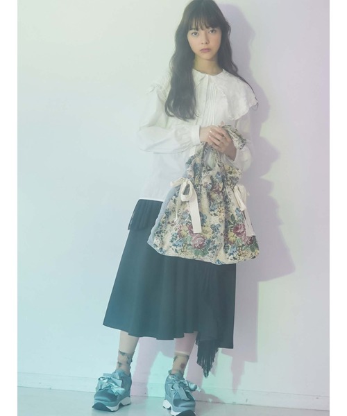 merry jenny（メリージェニー）の「キルトジャガードトートbag（トートバッグ・レディース・アイボリー/ブラウン・FREE）」の12枚目の写真