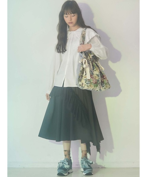 merry jenny（メリージェニー）の「キルトジャガードトートbag（トートバッグ・レディース・アイボリー/ブラウン・FREE）」の6枚目の写真