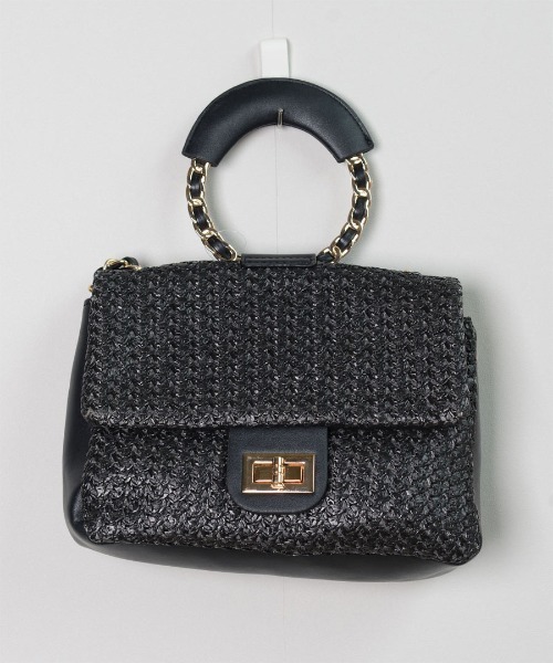 shopnikoniko(ショップニコニコ)の「ペーパー バッグ 2way(かごバッグ・レディース・ブラック/アイボリー/ベージュ/ブラウン・フリー)」の15枚目の写真