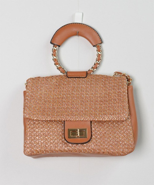 shopnikoniko(ショップニコニコ)の「ペーパー バッグ 2way(かごバッグ・レディース・ブラック/アイボリー/ベージュ/ブラウン・フリー)」の16枚目の写真