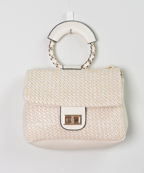 shopnikoniko(ショップニコニコ)の「ペーパー バッグ 2way(かごバッグ・レディース・ブラック/アイボリー/ベージュ/ブラウン・フリー)」の17枚目の写真