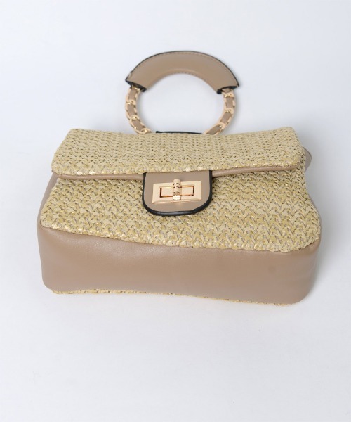 shopnikoniko(ショップニコニコ)の「ペーパー バッグ 2way(かごバッグ・レディース・ブラック/アイボリー/ベージュ/ブラウン・フリー)」の21枚目の写真