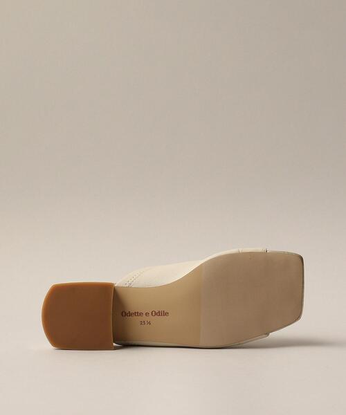 ODETTE E ODILE（オデットエオディール）の「F スクエアストレッチ サンダル25↑（サンダル・レディース・オフホワイト/ダークグレー・24.5cm/24cm/22cm/23.5cm/22.5cm/23cm/25cm）」の15枚目の写真