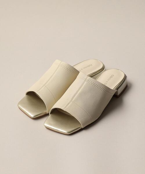 ODETTE E ODILE（オデットエオディール）の「F スクエアストレッチ サンダル25↑（サンダル・レディース・オフホワイト/ダークグレー・24.5cm/24cm/22cm/23.5cm/22.5cm/23cm/25cm）」の9枚目の写真