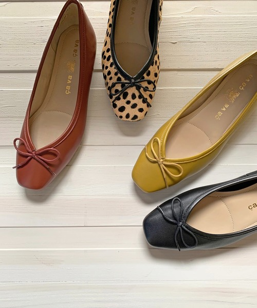 cava cava（サヴァサヴァ）の「撥水｜バレエシューズ　6420029（バレエシューズ・レディース・ブラック/ブラウン/マルチ/マスタード/アイボリー/ライトブルー/ライトベージュ/ライトグレー/ブラック×ホワイト/グレイッシュベージュ/ライトグリーン/シルバー/ダークベージュ/ガンメタ/プラチナム/シルバー系その他/ラベンダー/ホワイト×シルバー・22.5cm/23.5cm/24.5cm/23.0cm/24.0cm/24cm/23cm）」の13枚目の写真