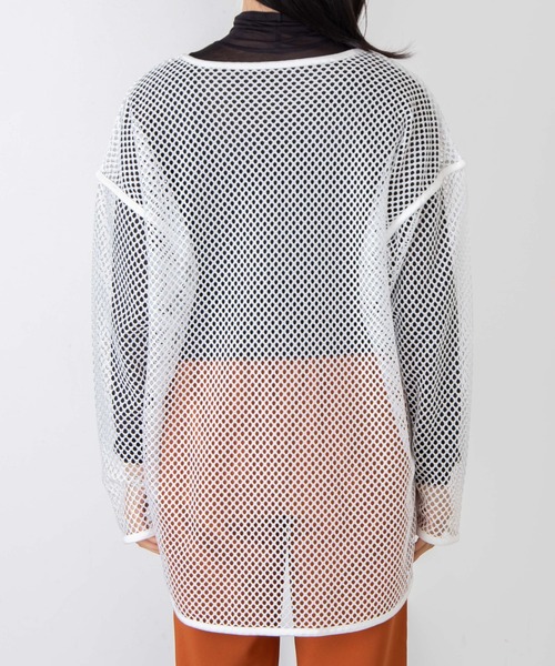 WEGO（ウィゴー）の「WEGO/ビックメッシュロンT（Tシャツ/カットソー・レディース・ホワイト/ブラック・FREE）」の11枚目の写真