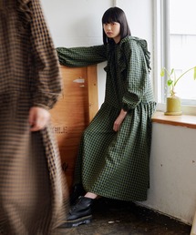 Alley by w closet | 【Alley】チェック柄フリルボリュームワンピース(ワンピース)