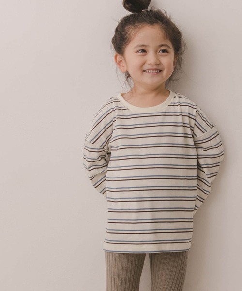 URBAN RESEARCH DOORS(アーバンリサーチドアーズ)の「ランダムボーダーBIGカットソー(KIDS)(Tシャツ/カットソー・キッズ・ブラック/ブルー系その他・90/120/105/135)」の22枚目の写真