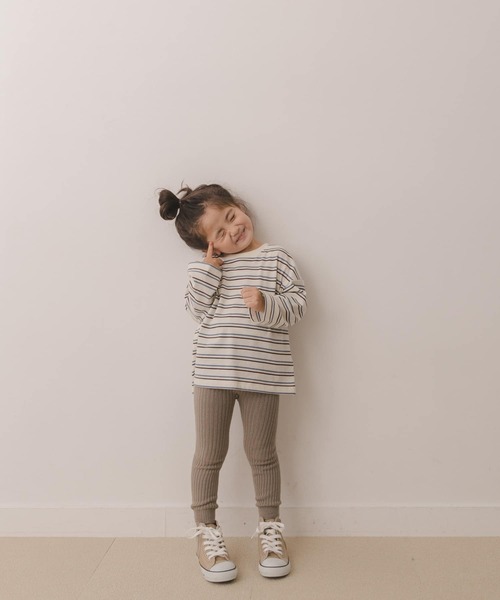 URBAN RESEARCH DOORS(アーバンリサーチドアーズ)の「ランダムボーダーBIGカットソー(KIDS)(Tシャツ/カットソー・キッズ・ブラック/ブルー系その他・90/120/105/135)」の6枚目の写真