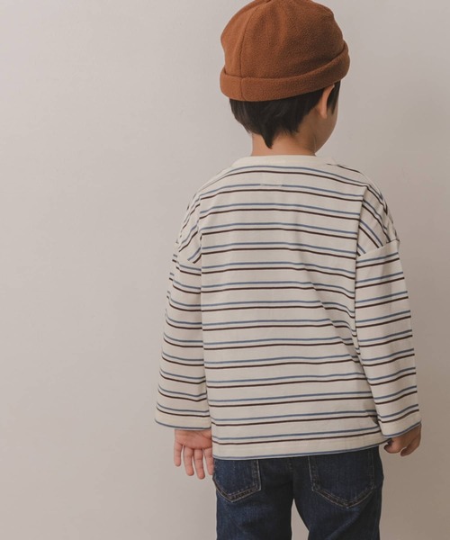 URBAN RESEARCH DOORS(アーバンリサーチドアーズ)の「ランダムボーダーBIGカットソー(KIDS)(Tシャツ/カットソー・キッズ・ブラック/ブルー系その他・90/120/105/135)」の20枚目の写真