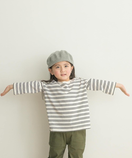 URBAN RESEARCH DOORS(アーバンリサーチドアーズ)の「ランダムボーダーBIGカットソー(KIDS)(Tシャツ/カットソー・キッズ・ブラック/ブルー系その他・90/120/105/135)」の10枚目の写真