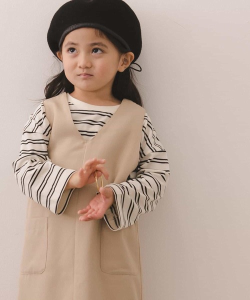 URBAN RESEARCH DOORS(アーバンリサーチドアーズ)の「ランダムボーダーBIGカットソー(KIDS)(Tシャツ/カットソー・キッズ・ブラック/ブルー系その他・90/120/105/135)」の7枚目の写真