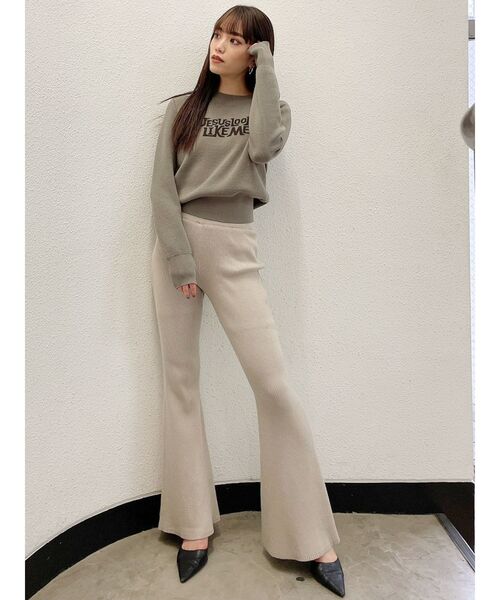 GYDA（ジェイダ）の「JESUS LOOKS LIKE ME ニットTOPS（ニット/セーター・レディース・ブラック/ベージュ/アイボリー・FREE）」の4枚目の写真