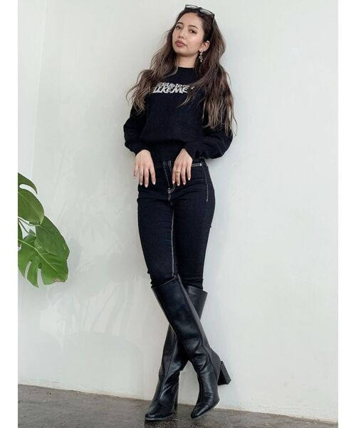 GYDA（ジェイダ）の「JESUS LOOKS LIKE ME ニットTOPS（ニット/セーター・レディース・ブラック/ベージュ/アイボリー・FREE）」の13枚目の写真