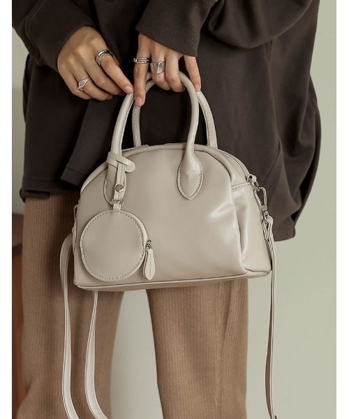 Re:EDIT（リエディ）の「コインケース付き2WAYミニボストンバッグ（ボストンバッグ・レディース・ブラウン/ブラック/ベージュ・FREE）」の3枚目の写真