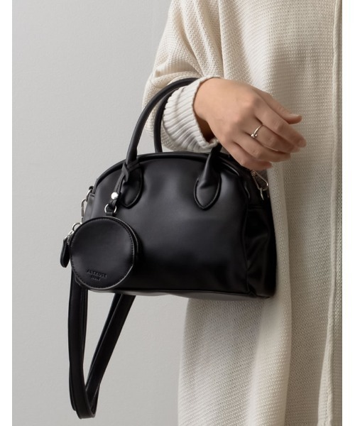 Re:EDIT（リエディ）の「コインケース付き2WAYミニボストンバッグ（ボストンバッグ・レディース・ブラウン/ブラック/ベージュ・FREE）」の2枚目の写真