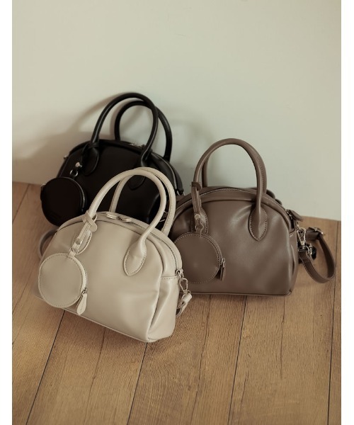 Re:EDIT（リエディ）の「コインケース付き2WAYミニボストンバッグ（ボストンバッグ・レディース・ブラウン/ブラック/ベージュ・FREE）」の11枚目の写真