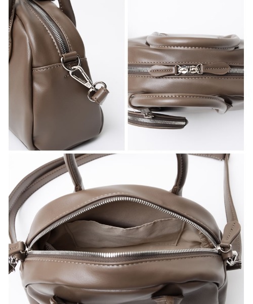 Re:EDIT（リエディ）の「コインケース付き2WAYミニボストンバッグ（ボストンバッグ・レディース・ブラウン/ブラック/ベージュ・FREE）」の6枚目の写真